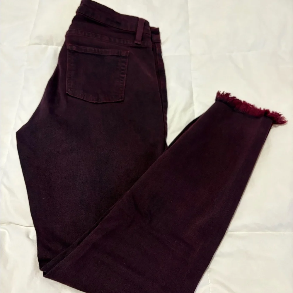 Just Black High Rise Burgundy Jeans - Picture 3 of 5